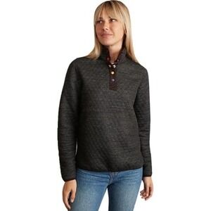 Marine Layer Corbet Quilted Bomber Black Reversible Womens XS Pullover Sweater